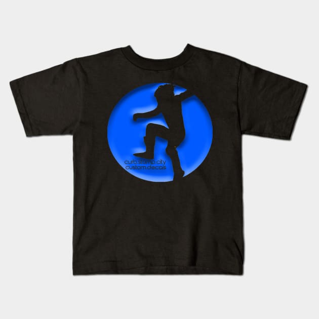 Curb Stomp- Blue Kids T-Shirt by SrikSouphakheth